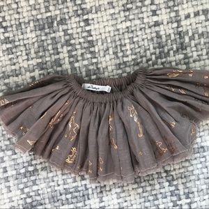 Oh Baby brown and gold tutu 6-12 months